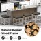 Costway 24.5" Bar Stool Set of 4 with Solid Rubber Wood Frame Humanized Footrest Kitchen White/Gray